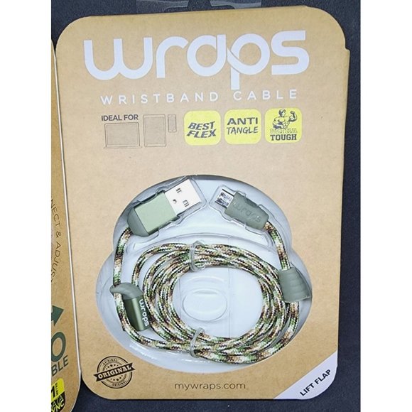 Wraps Braided Wristband 1 Meter Micro USB Data Sync & Charge Cable (WCMJV17) NEW - Picture 4 of 6